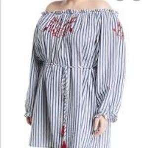 Kerrick mini striped seersucker dress, Sz. 1X